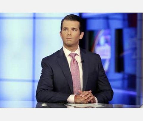 இந்தியா நீல நிறமா?- ட்ரம்ப் மகன் வெளியிட்ட வரைபடம்