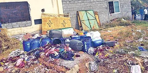 பிரிண்டிங் நிறுவனத்தால் நிலத்தடி நீர் பாதிப்பு அபாயம்  காங்கேயம்பாளையம் கிராம விவசாயிகள் குற்றச்சாட்டு