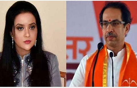 அம்ருதா பட்னாவிஸ், சிவசேனா தலைவர் உத்தவ் தாக்கரே: கோப்புப் படம்.