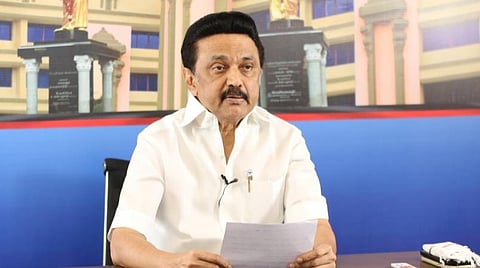 காணொலிக் காட்சி மூலம் பேசும் மு.க.ஸ்டாலின்.