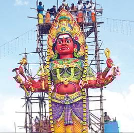 செஞ்சி அருகே சத்தியமங்கலத்தில் நடைபெற்ற ராஜகாளியம்மன் கோயில் கும்பாபிஷேகம் .