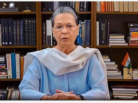 காங்கிரஸ் தலைவர் சோனியா காந்தி : கோப்புப்படம்