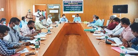 கள்ளக்குறிச்சி மாவட்ட ஆட்சியர் அலுவலகத்தில் நடைபெற்ற வேளாண் திட்டப் பணிகள் குறித்த ஆய்வுக் கூட்டம்.