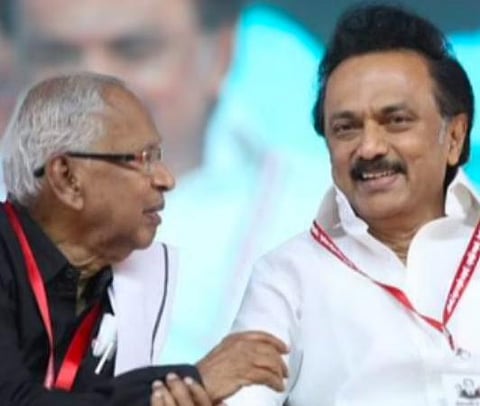 கி.வீரமணி - மு.க.ஸ்டாலின்: கோப்புப்படம்