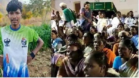 இளைஞர் மரணத்துக்கு நீதிகேட்டு போராட்டம் நடந்தபோது எடுக்கப்பட்ட படம்| கோப்புப் படம்.