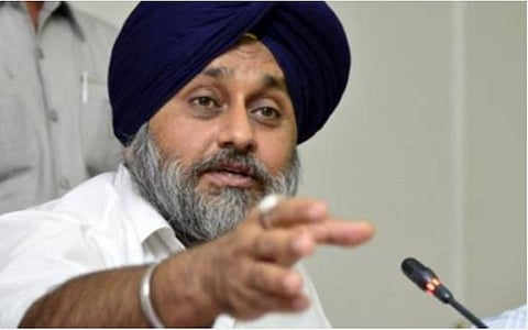 சிரோன்மணி அகாலி தளக் கட்சித் தலைவர் சுக்பீர் சிங் பாதல்.
