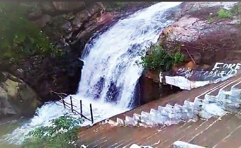 கல்வராயன் மலைப்பகுதியில் பெய்த மழையால் ஆத்தூர் அடுத்த ஆனைவாரி முட்டல் அருவியில் தண்ணீர் ஆர்ப்பரித்து கொட்டி வருகிறது. இதனால், பயணிகள் குளிக்க தடை விதிக்கப்பட்டுள்ளது.