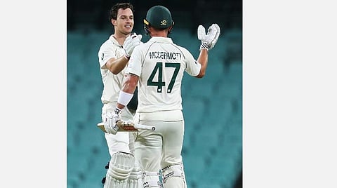 இந்திய  ஏ அணிக்கு எதிரான பயிற்சி ஆட்டத்தில் சதம் அடித்த மெக்டர்மட், வில்டர்முத் : படம் | ட்விட்டர்.