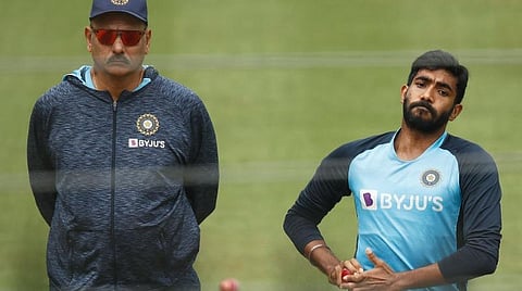 இந்திய வீரர் பும்ரா பந்துவீச்சுப் பயிற்சியில் ஈடுபட்ட காட்சி : படம் உதவி ட்விட்டர்