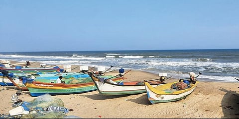 மரக்காணம் அருகே வசவன்குப்பம் கடற்கரை பகுதி.