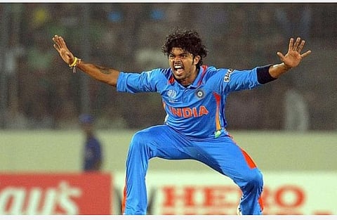 இந்திய அணியின் வேகப்பந்துவீச்சாளர் ஸ்ரீசாந்த்: கோப்புப் படம்.