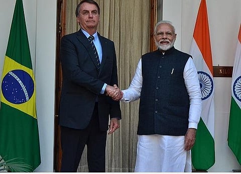 பிரேசில் அதிபர் போல்சனோரா, பிரதமர் மோடி: கோப்புப் படம்.
