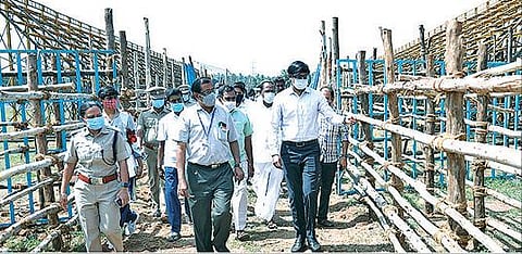 திருப்பூர் அருகே அலகுமலையில் 31-ம் தேதி நடைபெறும் ஜல்லிக்கட்டு போட்டிக்கான இறுதிகட்ட பணி ஆய்வு காயமடையும் காளைகள், வீரர்களுக்கு மருத்துவ ஏற்பாடுகள்