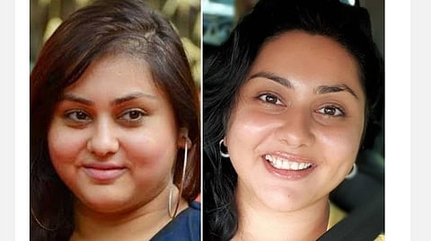 மன அழுத்தத்திலிருந்து மீண்டது எப்படி? - நடிகை நமீதா பதிவு