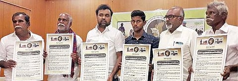 கோரிக்கைகளை வெளியிட்ட மேய்ச்சல் சமூக அமைப்பு நிர்வாகிகள்.