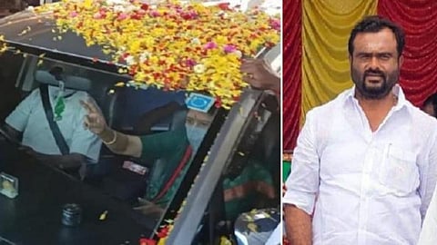 சசிகலா (இடது), நீக்கப்பட்ட அதிமுக நிர்வாகி சம்பங்கி (வலது)