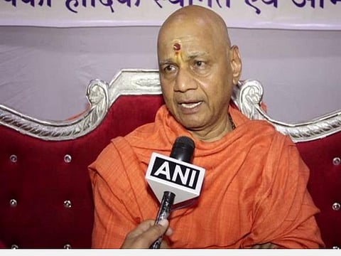 ஸ்ரீ ராம ஜென்மபூமி தீர்த்த ஷேத்ரா அறக்கட்டளை பொருளாளர் சுவாமி கோவிந்த் தேவ் கிரி :படம் ஏஎன்ஐ