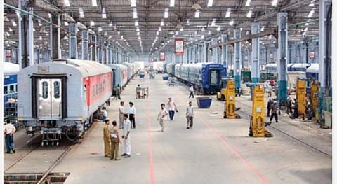 பெரம்பூர் ரயில்பெட்டி தொழிற்சாலை.