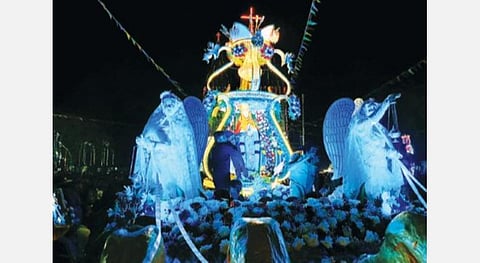 சேத்துப்பட்டு லூர்து அன்னை பூப்பல்லக்கு பவனி.