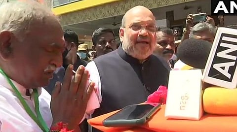 சுசீந்திரம் தாணுமாலய சுவாமி கோயிலில் அமித் ஷா சுவாமி தரிசனம்