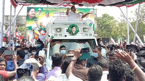 அதிமுக வேட்பாளர் தங்க.கதிரவனை ஆதரித்து பேசிய முதல்வர் பழனிசாமி.