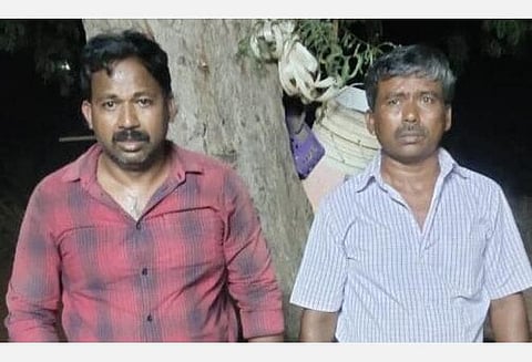 கைது செய்யப்பட்ட பிரிட்டோ மற்றும் விக்டர்.