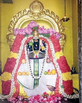 புத்தாண்டை முன்னிட்டு, காஞ்சிபுரம்- வந்தவாசி சாலையில் உக்கம்பெரும்பாக்கம் அருகேயுள்ள நட்சத்திர விநாயகர் கோயிலில் சிறப்பு அலங்காரத்தில் பக்தர்களுக்கு அருள்பாலித்த விநாயகர். (அடுத்த படம்) செங்கல்பட்டு மாவட்டம், மாமல்லபுரத்தில் அமைந்துள்ள ஸ்தலசயன பெருமாள் கோயிலில் பெருமாளுக்கு சிறப்பு திருமஞ்சனம் மற்றும் அலங்காரம் நடைபெற்றது.