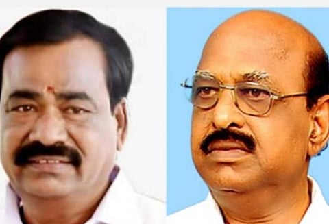 அதிமுக வேட்பாளர் தாமரை எஸ்.ராஜேந்திரன், திமுக வேட்பாளர் வழக்கறிஞர் கு.சின்னப்பா