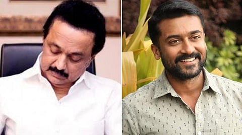 தமிழக முதல்வர் மு.க.ஸ்டாலினுக்கு சூர்யா வாழ்த்து