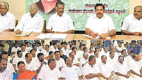 அதிமுக எம்எல்ஏக்கள் கூட்டத்தில் காரசார விவாதம்: எதிர்க்கட்சித் தலைவர் யார்? 