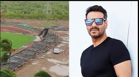 டவ்-தே புயல் பாதிப்பு: கடும் சேதமடைந்த ‘மைதான்’ பிரம்மாண்ட அரங்குகள்