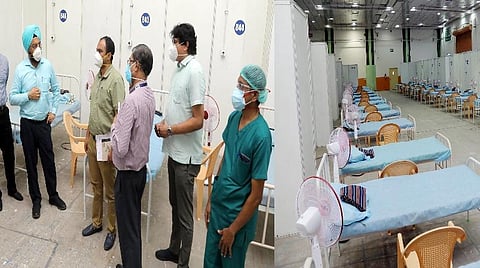 தயார் நிலையில் உள்ள படுக்கைகள்.