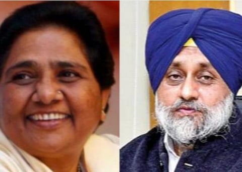 மாயாவதி- சுக்பீர் சிங் பாதல்: கோப்புப் படம்