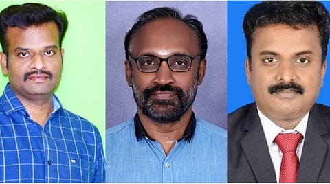 2019-ம் ஆண்டு ஐசிடி விருது பெற்ற ஆசிரியர்கள் ஜெ.செந்தில் செல்வன், தங்கராஜா மகாதேவன், இளவரசன்
