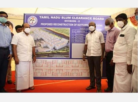 கோட்டூர்புரம் குடியிருப்பை இடித்து மறுகட்டுமானம்; குடியிருப்போரிடம் கருத்துக் கேட்புக்கூட்டம்: அமைச்சர்கள் பங்கேற்பு 