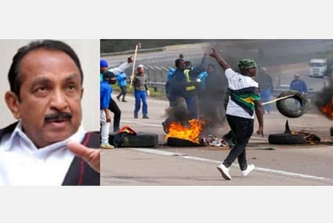 தென் ஆப்பிரிக்காவில் கலவரம்; இந்தியர்களைப் பாதுகாத்திடுக: வைகோ வேண்டுகோள்