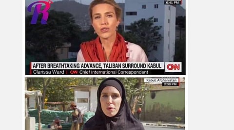 காபூல்: புர்கா அணிந்து செய்திகளை வழங்கியதால் விமர்சனத்துக்குள்ளான அமெரிக்க பத்திரிகையாளர்