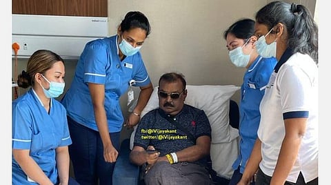 நான் நல்ல உடல்நலத்துடன் உள்ளேன்; செவிலியர் சகோதரிகளுடன் 'சத்ரியன்' படம் பார்த்தேன்: விஜயகாந்த்