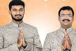  வெங்கடேஸ்வரா சில்க்ஸ் உரிமையாளர்கள் எம்.பி.ரமேஷ், பி.ஆர்.விஷ்ணு.