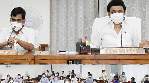 ஆய்வுக் கூட்டத்தில் பேசிய முதல்வர் ஸ்டாலின்.