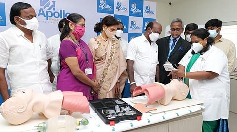 அப்போலோ மருத்துவமனையில் சிமுலேஷன் மையத்தைத் தொடங்கி வைத்தார் அமைச்சர் மா.சுப்பிரமணியன்.
