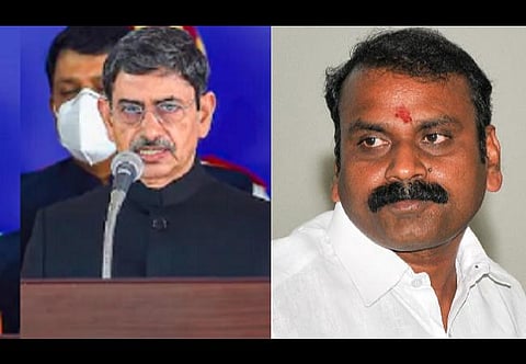 ஆளுநர் ஆர்.என்.ரவி - மத்திய இணையமைச்சர் எல்.முருகன்: கோப்புப்படம்