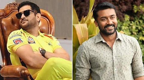 ஆச்சரியப்படுத்தும் தோனியின் அன்பு: சூர்யா புகழாரம்