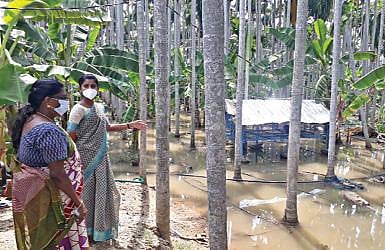 மேகவெடிப்பு காரணமாக ஆத்தூர் அடுத்த பெத்தநாயக்கன்பாளையத்தில் நேற்று முன்தினம் அதிகனமழை பெய்தது. மழைநீர் தேங்கிய பகுதிகளில் நேற்று கோட்டாட்சியர் சரண்யா தேவி ஆய்வு செய்தார். அடுத்த படம்: அதிகனமழையால் வசிஷ்ட நதியில் வெள்ளம் ஏற்பட்டு நிரம்பி வழியும் ஆத்தூர் தடுப்பணை.