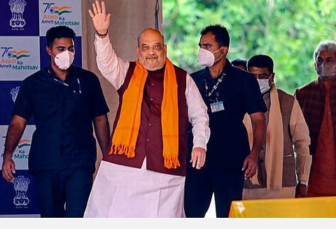 ஜம்முவில் நடந்த நிகழ்ச்சியில் பங்கேற்ற மத்திய உள்துறை அமைச்சர் அமித் ஷா | படம் உதவி ட்விட்டர்