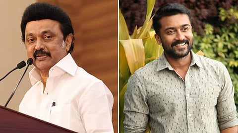 வார்த்தைகளின்றி நெகிழ்ந்து நிற்கிறேன்: முதல்வரின் பாராட்டால் சூர்யா மகிழ்ச்சி