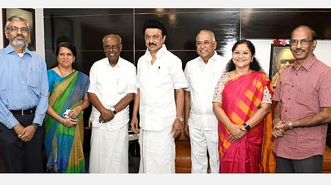 சாலமன் பாப்பையா, பாரதி பாஸ்கர் முதல்வர் ஸ்டாலினுடன் சந்திப்பு