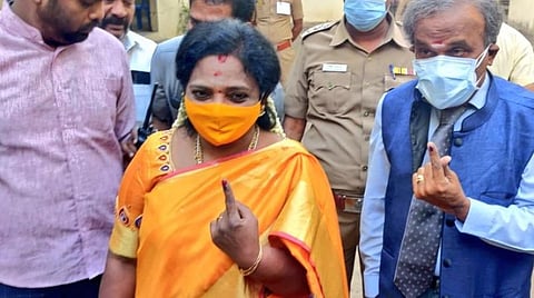 தெலங்கானா ஆளுநராக இருந்தாலும் தமிழகத்தில் வாக்களித்தது மகிழ்ச்சி: தமிழிசை சவுந்தரராஜன்