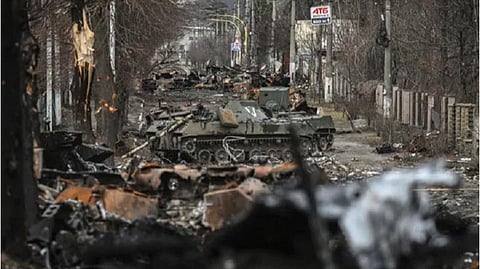 போரின் சாட்சியாக உக்ரைன் வீதி