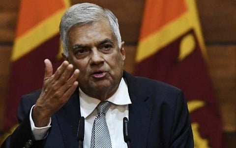 இலங்கை முன்னாள் பிரதமர் ரணில் விக்கிரமசிங்கே .